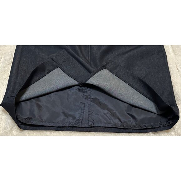 GEORGE Career Mini Skirt Dark Denim Color Polyester Rayon Blend Women's Size 6 - Picture 7 of 9